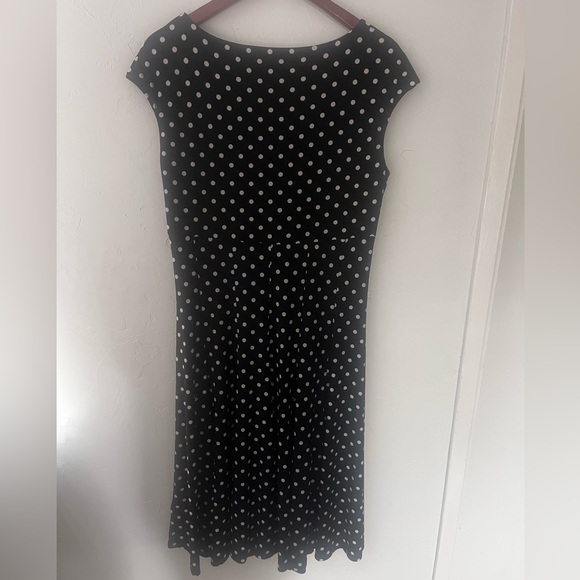American Living Black and White Polka Dot Midi Dress - Picture 5 of 6